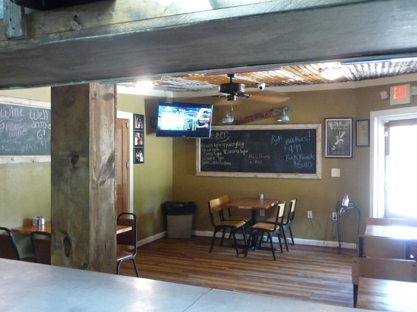 Historic interior at Tin Top