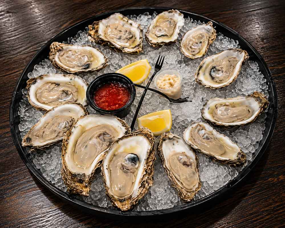 Dozen fried oysters at Tin Top Restaurant in Bon Secour Alabama
