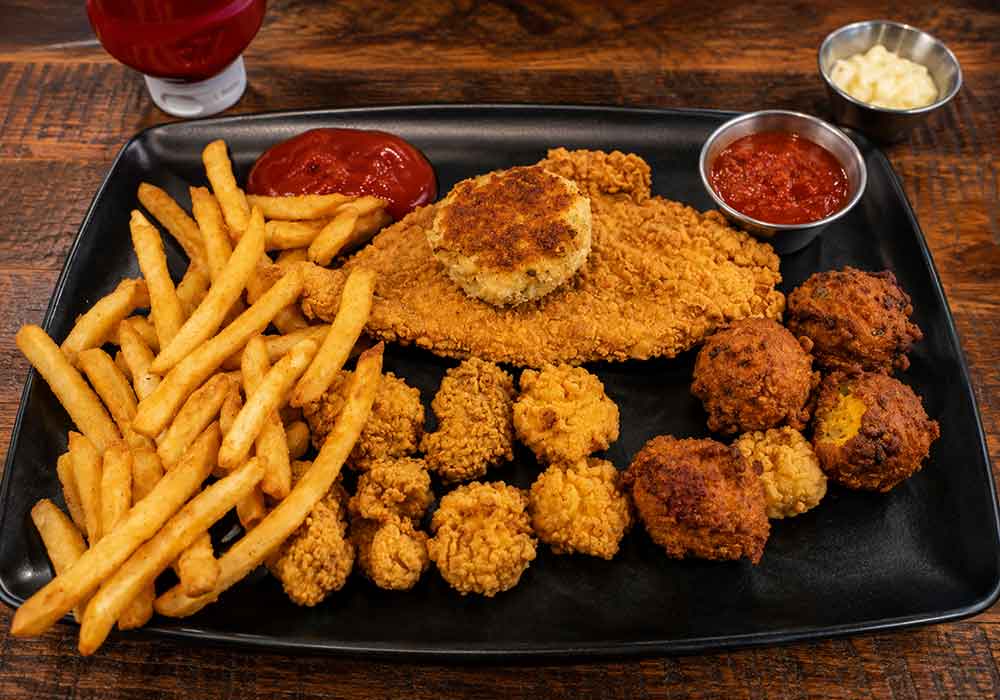 Tin Top seafood platter at Tin Top Restaurant in Bon Secour Alabama